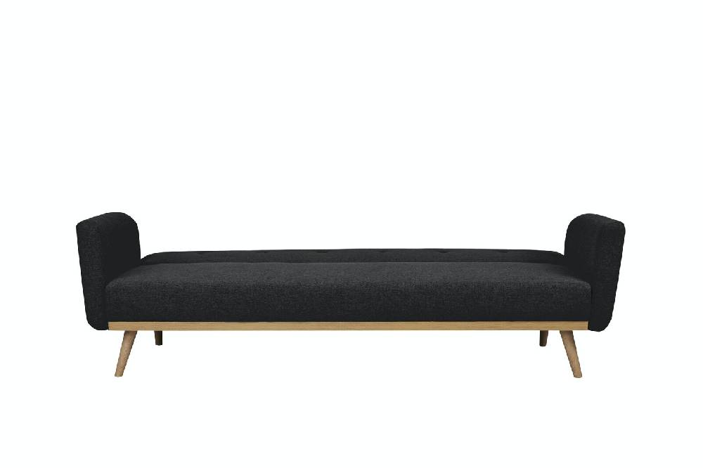 Salesfever Schlafsofa Schwarz Strukturstoff fein Trosa Fabrik Onlineshop