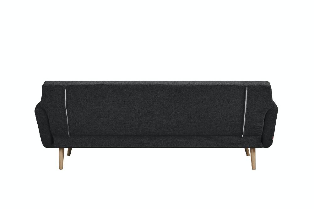 Salesfever Schlafsofa Schwarz Strukturstoff fein Trosa Fabrik Onlineshop