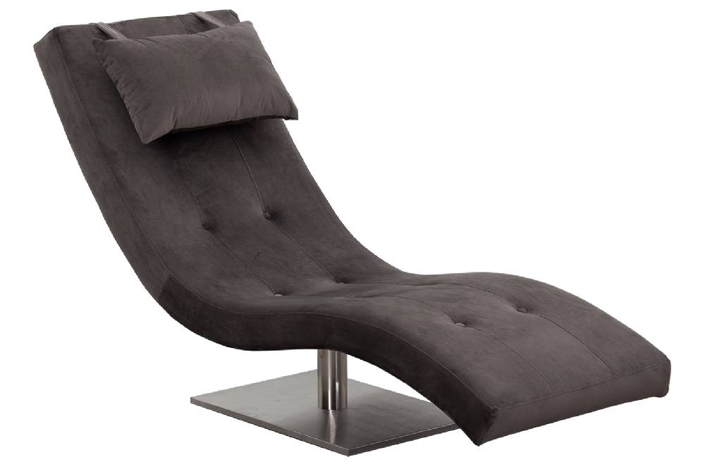 Salesfever Liege grau Polsterliege Relaxliege 200 cm Design Samt Tiara Fabrikpreis