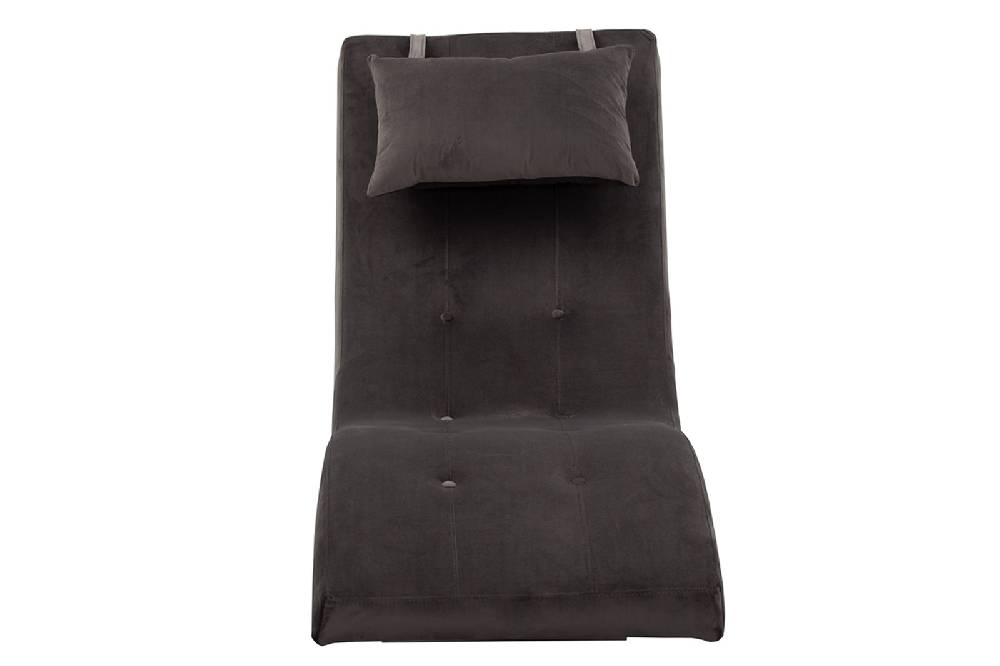 Salesfever Liege grau Polsterliege Relaxliege 200 cm Design Samt Tiara Fabrikpreis