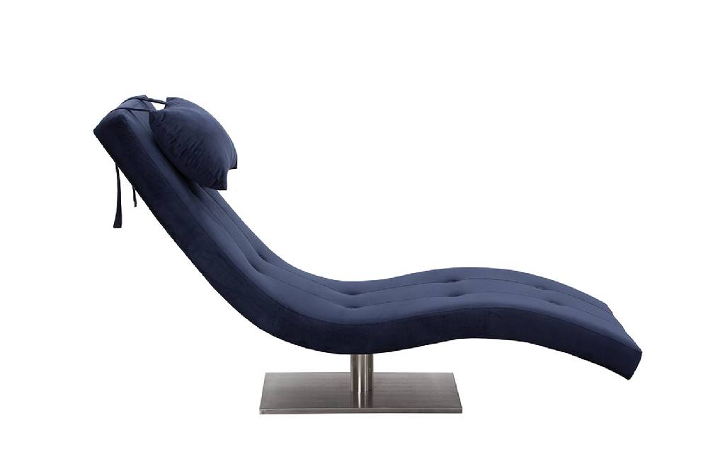 Salesfever Liege blau Polsterliege Relaxliege 200 cm Design Samt Tiara Sonderangebot