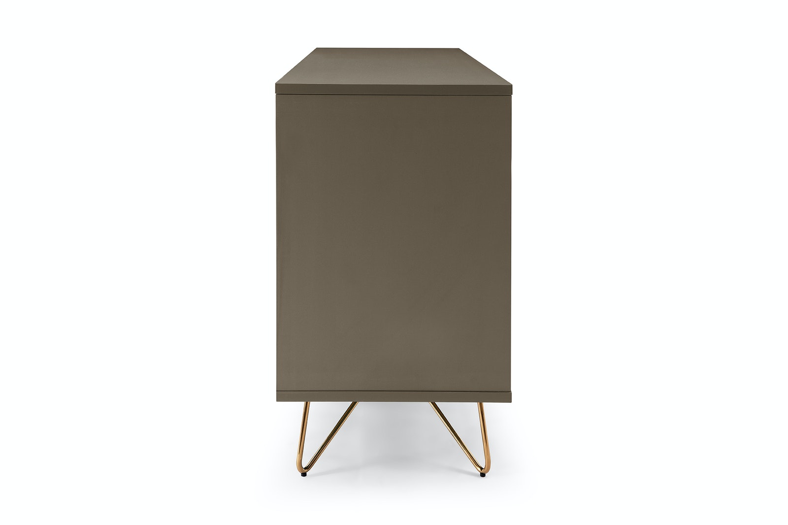 Salesfever Sideboard Grau mit 2 Türen und 3 Schubladen Beine Messing LOTTA Rabatt