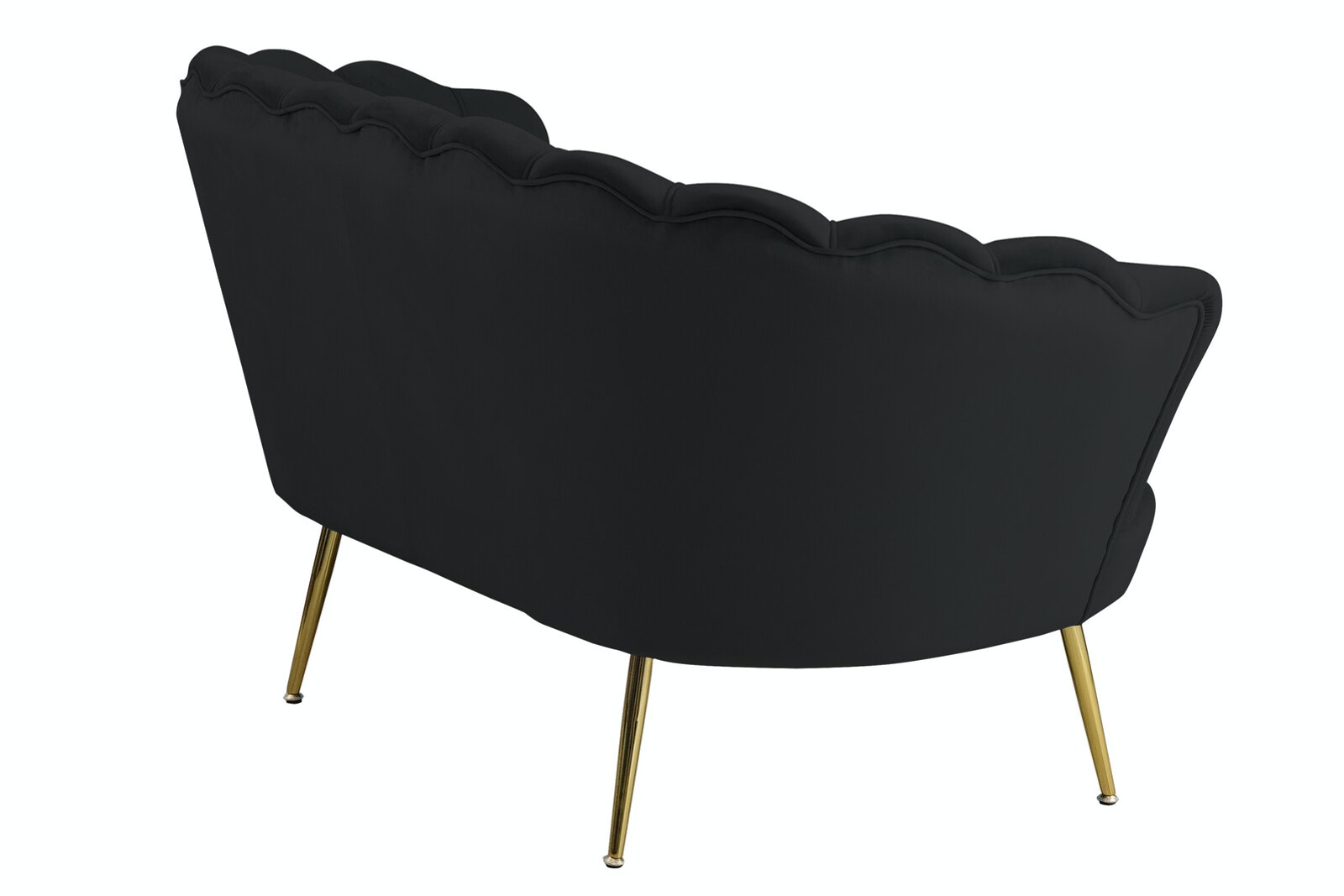 Salesfever Muschelsofa Schwarz aus Samt Arielle Begrenztes Angebot