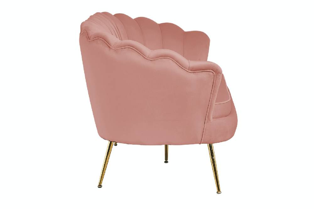 Salesfever Muschelsofa Rose 3-Sitzer aus Samt Arielle Weihnachtsangebot