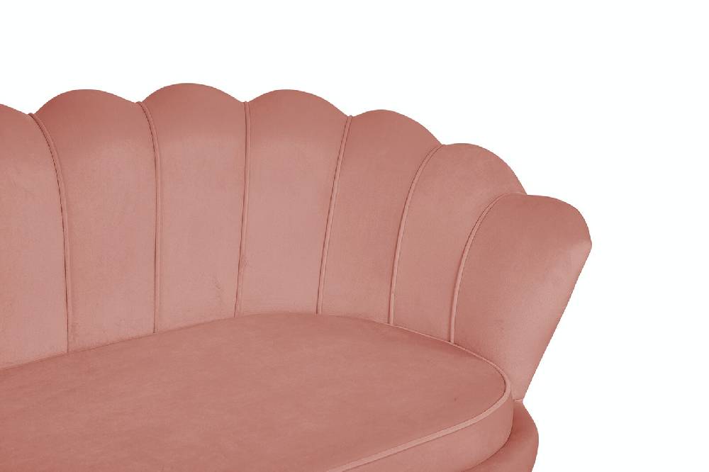 Salesfever Muschelsofa Rose 3-Sitzer aus Samt Arielle Weihnachtsangebot
