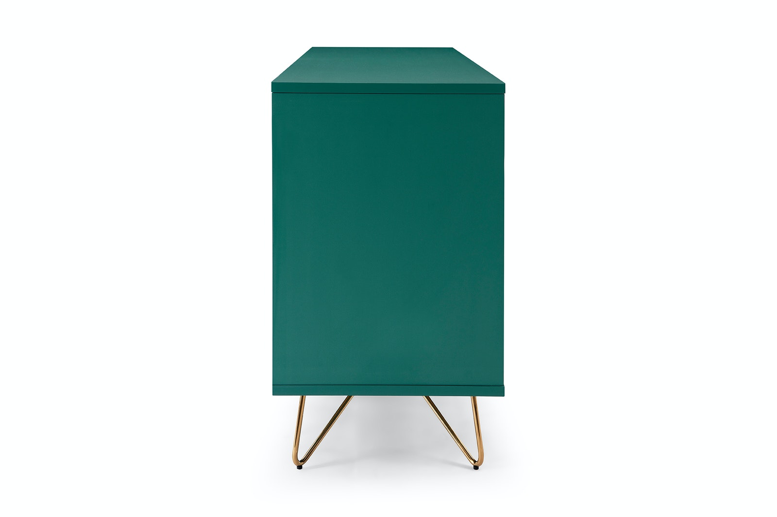 Salesfever Sideboard Grün mit 2 Türen und 3 Schubladen Beine Messing LOTTA Osterangebot