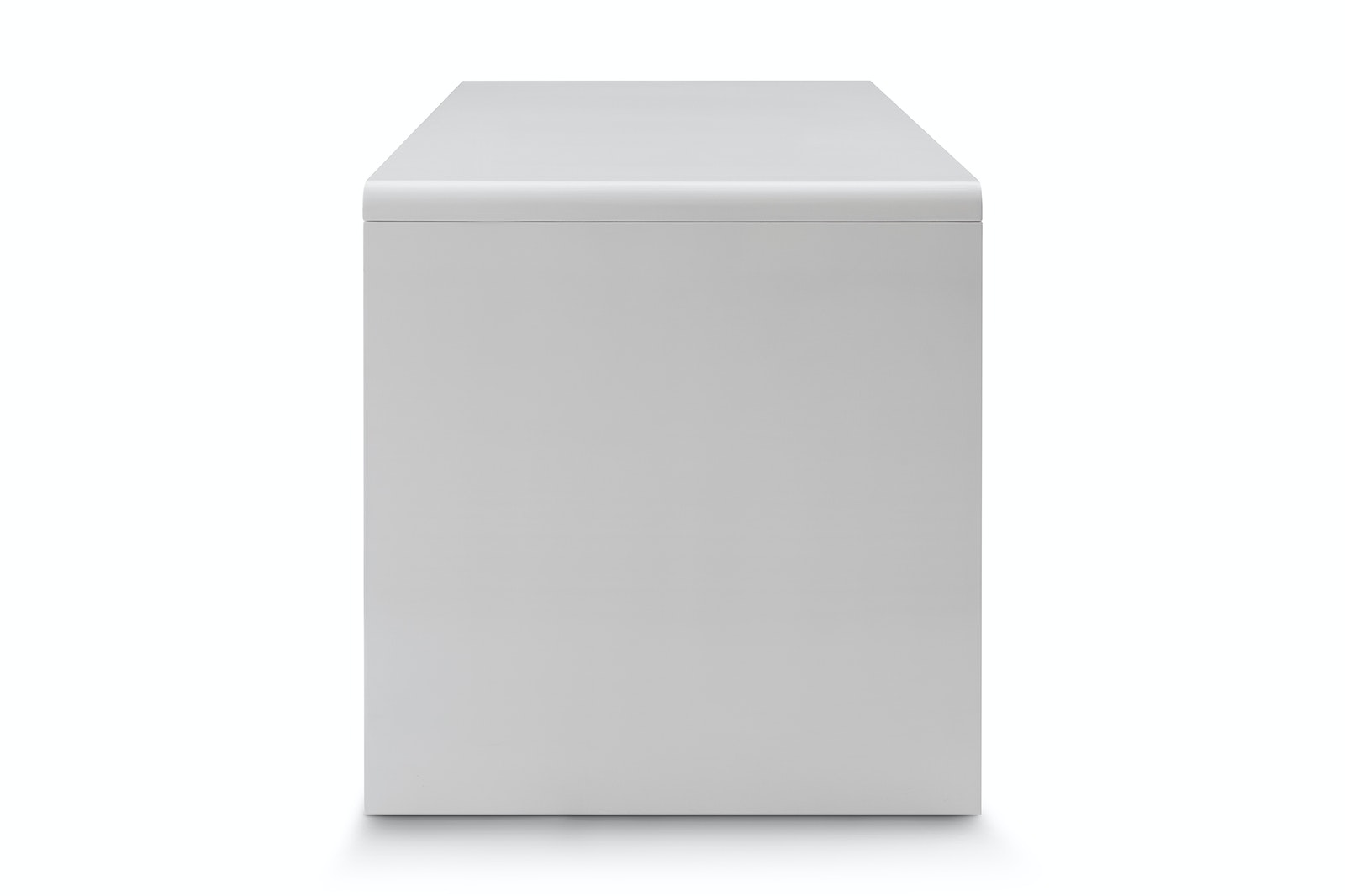 Salesfever Schreibtisch 140x70 cm Weiß hochglanz lackiert Calvin im Angebot