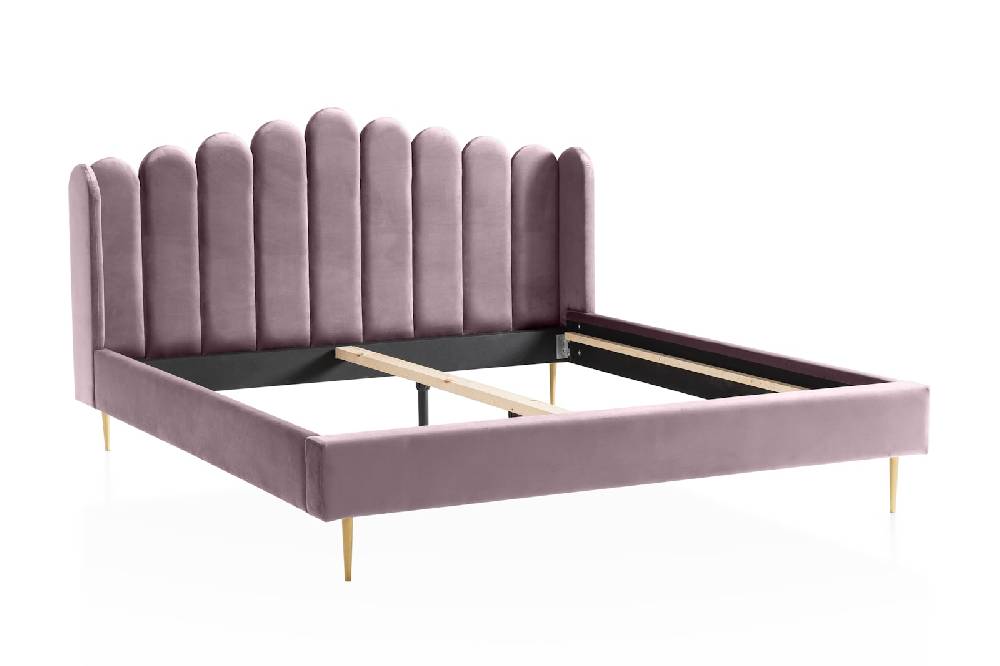 Salesfever Muschelbett aus Samt 180x200 cm Arielle Kostenloser Versand