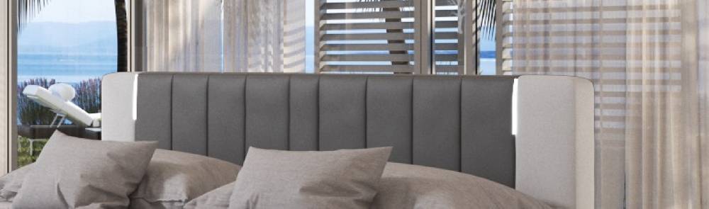 Salesfever Boxspringbett 180x200 cm grau weiß Hotelbett LED SUNG Begrenztes Angebot