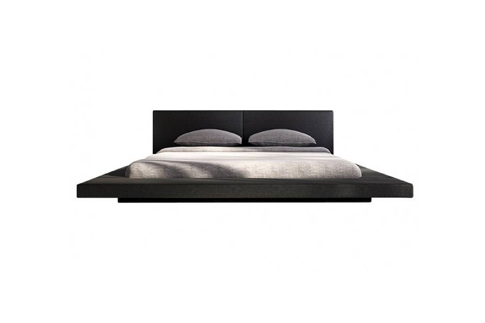 Salesfever Polsterbett 140x200 cm schwarz Doppelbett LED PEARL Saisonschlussverkauf