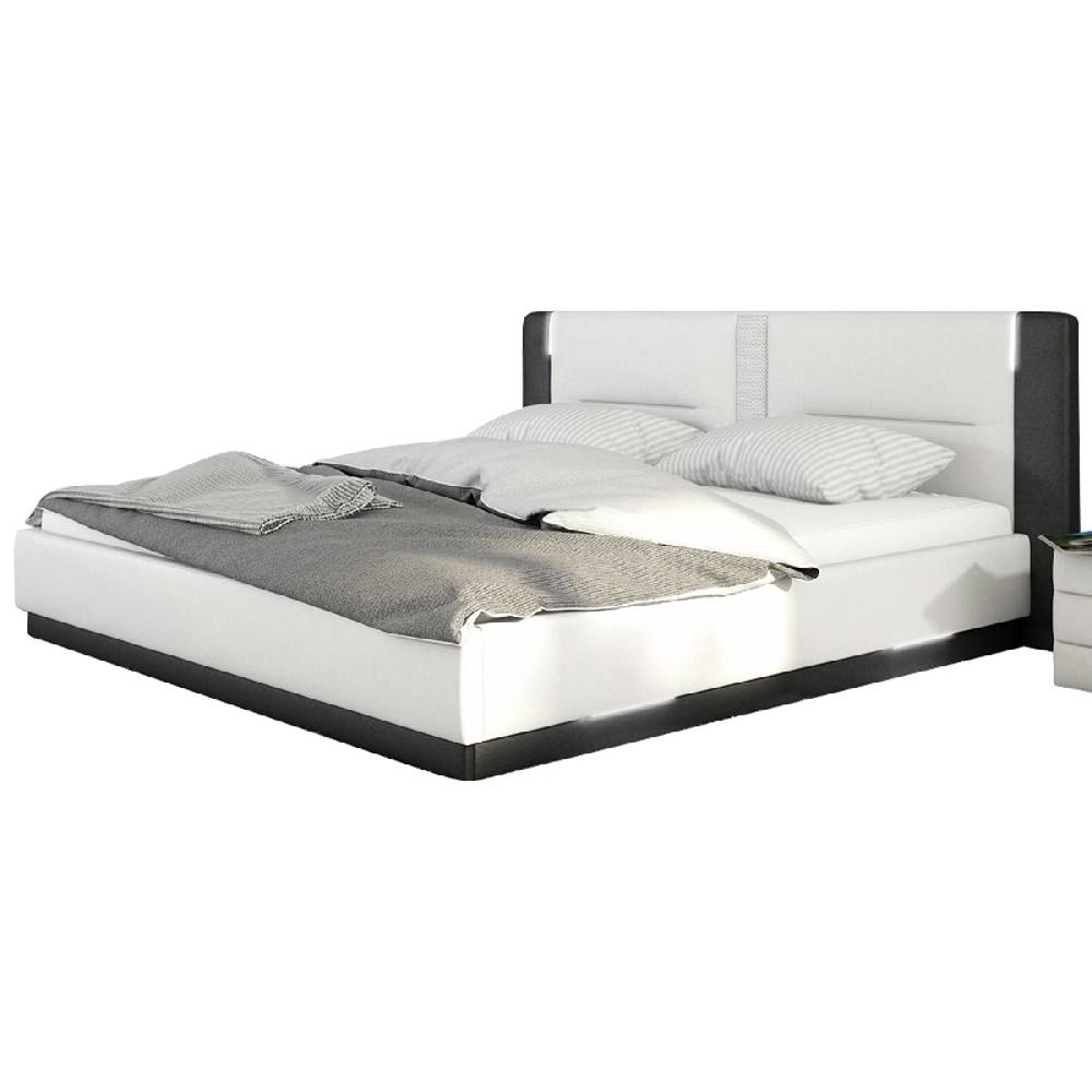 Salesfever Polsterbett mit Lattenrost Salero 160x200cm LED und Lautsprecher Osterangebot