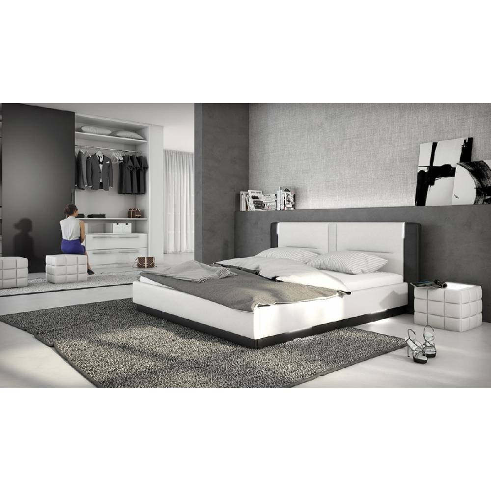 Salesfever Polsterbett mit Lattenrost Salero 160x200cm LED und Lautsprecher Osterangebot