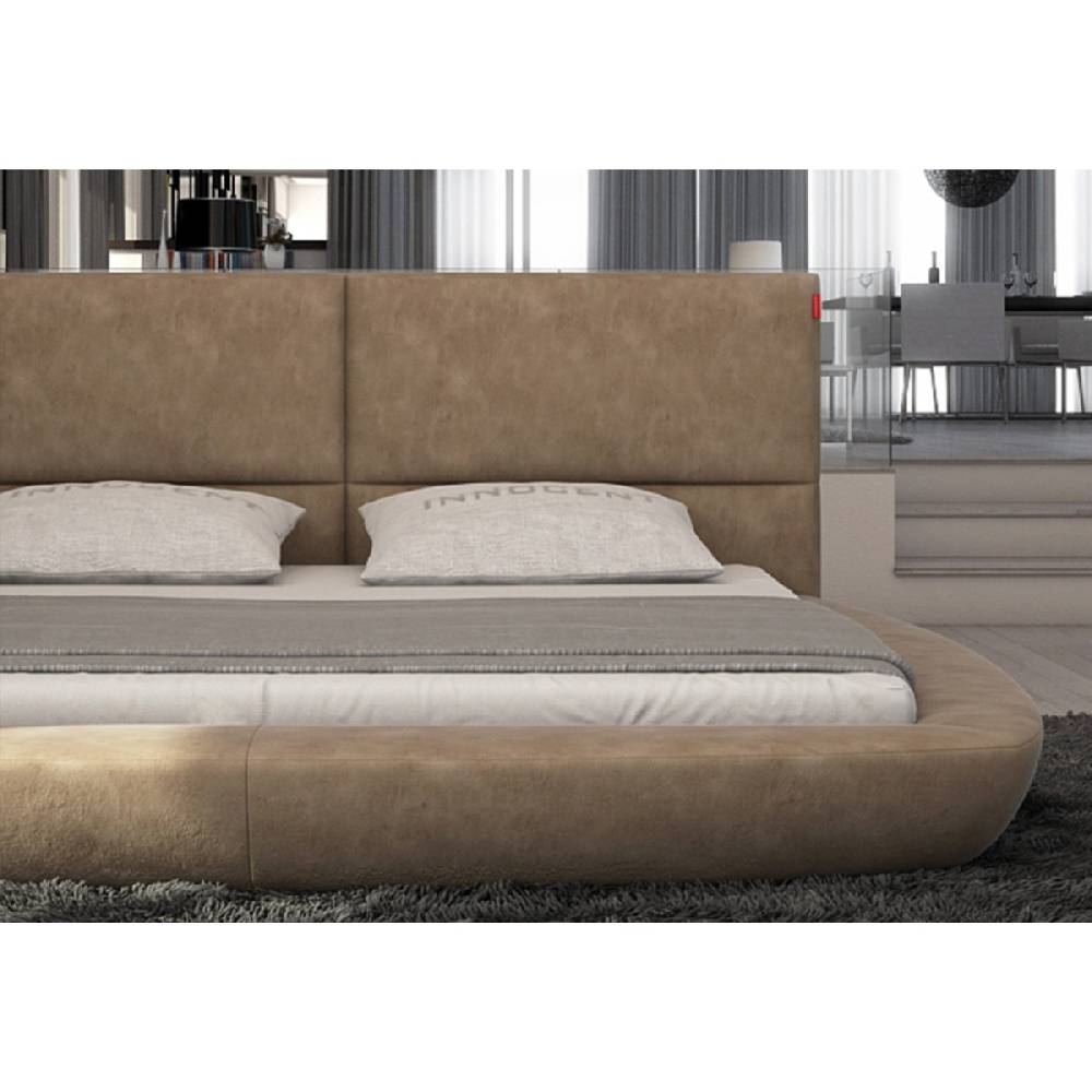 Salesfever Polsterbett 160x200 cm Doppelbett Stoffbezug braun Ilario Muttertagsangebot