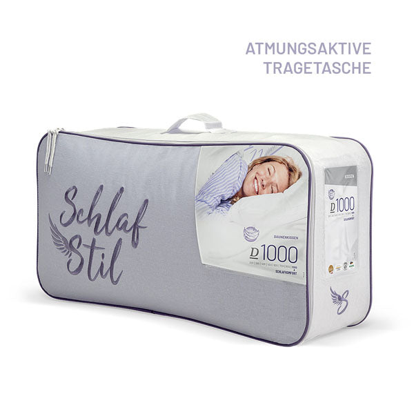 Schlafstil Gänsedaunenkissen Schlafstil D1000, 100% reine Gänsedaunen Super Rabatt
