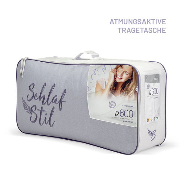 Schlafstil Gänsefedern- und Gänsedaunenkissen Schlafstil D600, 50 % Gänsedaunen / 50 % Gänsefedern Sonderangebot der Fabrik