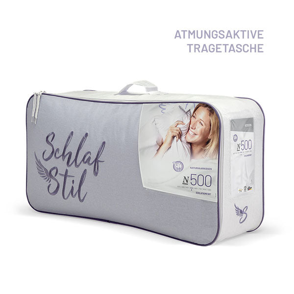 Schlafstil Kamelhaarkissen 3-Kammer Schlafstil N500, feinster Kamelhaar Flaum 100 % Kamelhaar (Außen) Flash Sale