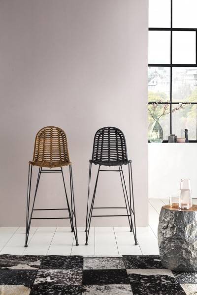 Sit Möbel Barhocker (RATTAN) 05328-04 (natur, Gestell antikschwarz) Riesige Ersparnisse