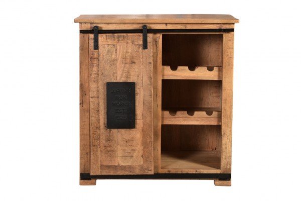 Sit Möbel Barschrank (NAMUR) 14236-01 (natur mit schwarzen Beschlägen) Super Sparpreis