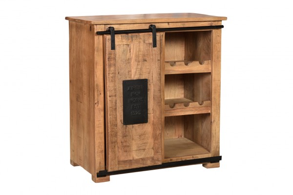 Sit Möbel Barschrank (NAMUR) 14236-01 (natur mit schwarzen Beschlägen) Super Sparpreis