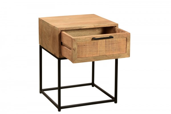 Sit Möbel Beistelltisch (CANE) 14156-01 (natur, Gestell schwarz) Begrenzte Freigabe