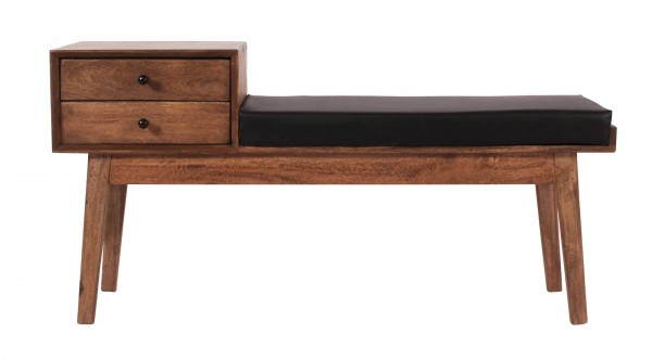 Sit Möbel Bank (MID CENTURY) 11616-01 (natur mit schwarzen Schubladen) Nur noch ein Tag übrig