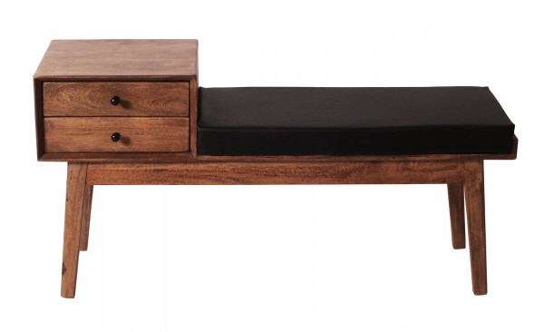 Sit Möbel Bank (MID CENTURY) 11616-01 (natur mit schwarzen Schubladen) Nur noch ein Tag übrig