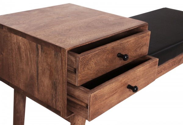 Sit Möbel Bank (MID CENTURY) 11616-01 (natur mit schwarzen Schubladen) Nur noch ein Tag übrig