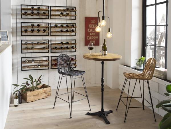 Sit Möbel Barhocker (RATTAN) 05328-04 (natur, Gestell antikschwarz) Kostenloser Versand international