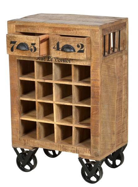 Sit Möbel Wein-Kommode (RUSTIC) 01937-04 (natur antik mit antikschwarzen Beschlägen) im Angebot