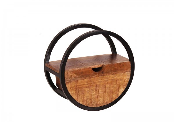 Sit Möbel Wandregal, 1 Schublade (SIDNEY) 14367-01 (natur, schwarz) Versandkostenfrei