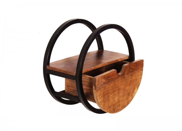 Sit Möbel Wandregal, 1 Schublade (SIDNEY) 14367-01 (natur, schwarz) Versandkostenfrei