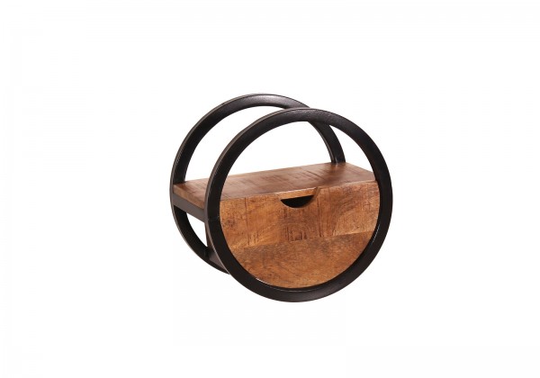 Sit Möbel Wandregal, 1 Schublade (SIDNEY) 14368-01 (natur, schwarz) Großer Ausverkauf