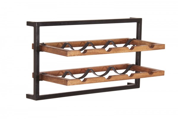 Sit Möbel Wandweinregal (PANAMA) 09236-01 (natur mit antikschwarz) Weihnachtsangebot