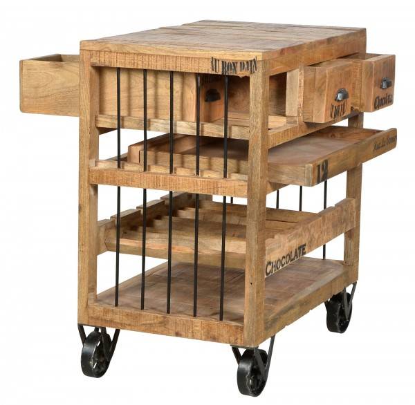 Sit Möbel Wein-Kommode (RUSTIC) 01987-04 (natur antik mit antikschwarzen Beschlägen) Muttertagsangebot