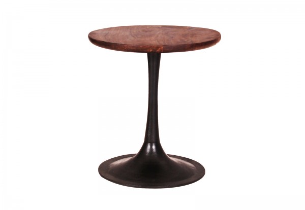 Sit Möbel Beistelltisch 40x40 cm (TOM TAILOR) 12882-01 (Platte antikbraun, Sockel schwarz) Fabrikladen