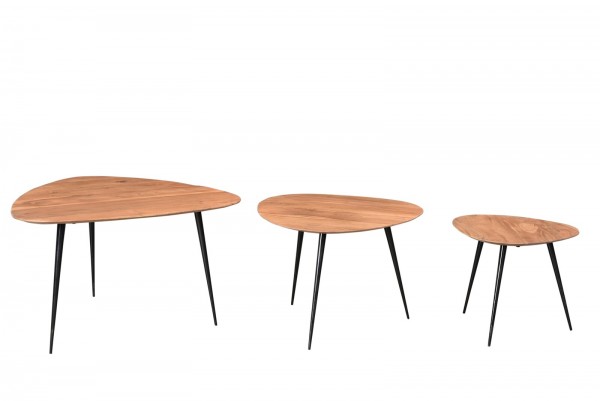 Sit Möbel Beistelltisch 54 x 49 cm (THIS & THAT) 01053-17 (Platte natur, Beine schwarz) Speichern exportieren