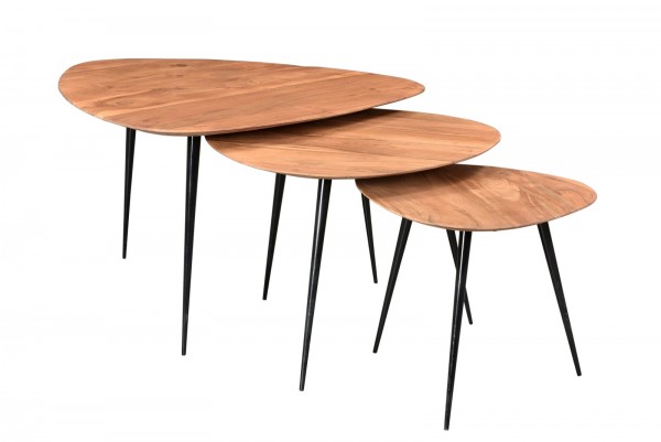 Sit Möbel Beistelltisch 54 x 49 cm (THIS & THAT) 01053-17 (Platte natur, Beine schwarz) Speichern exportieren