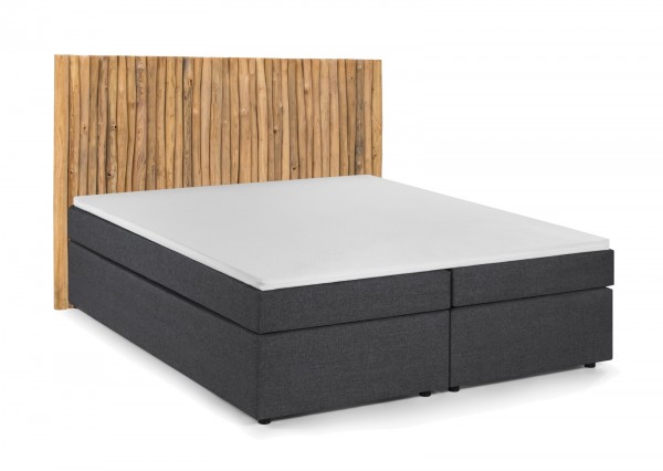Sit Möbel Boxspringbett mit Kopfteil aus Ästen (THIS & THAT) 18006-02 (dunkelgrau, natur) Schlussverkauf