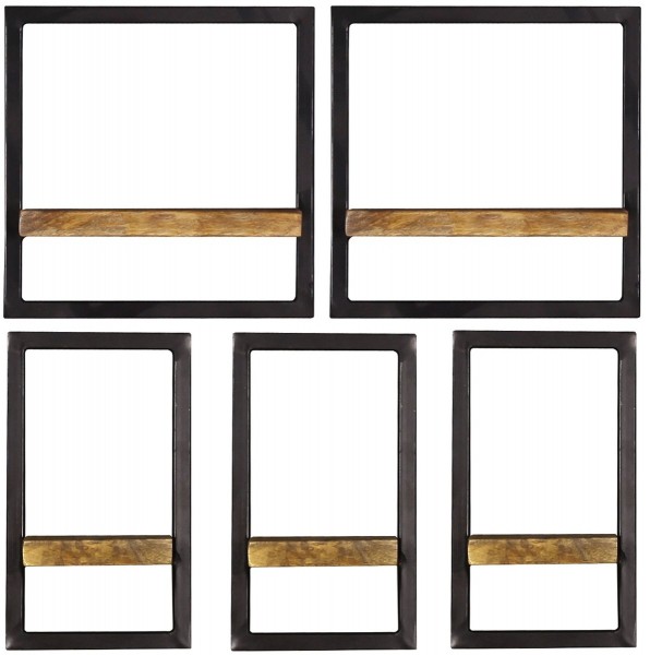 Sit Möbel Wandregal-Set, 5-teilig (SIDNEY) 14300-17 (natur, schwarz) Meist gekauft