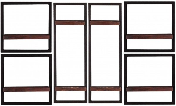 Sit Möbel Wandregal-Set, 6-teilig (ALMIRAH) 05100-18 (braun, schwarz) Große Rabatte