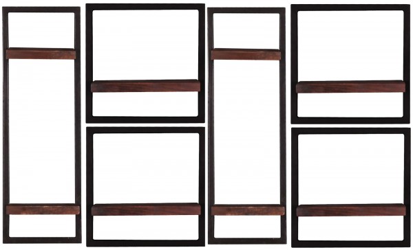 Sit Möbel Wandregal-Set, 6-teilig (ALMIRAH) 05100-18 (braun, schwarz) Große Rabatte