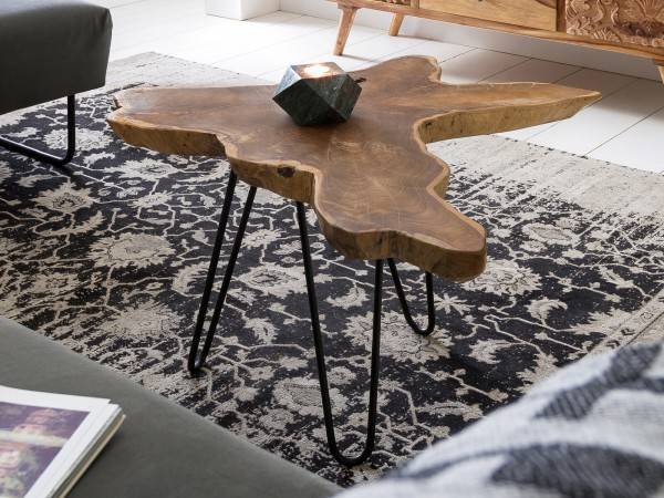Sit Möbel Couchtisch (ROMANTEAKA) 07996-46 (Platte natur, Gestell antikschwarz) 50% Rabatt mit kostenlosem Versand