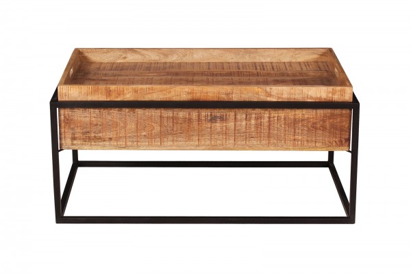 Sit Möbel Couchtisch 100x60 cm (SIDNEY) 14351-01 (natur, schwarz) Clearance-Verkauf