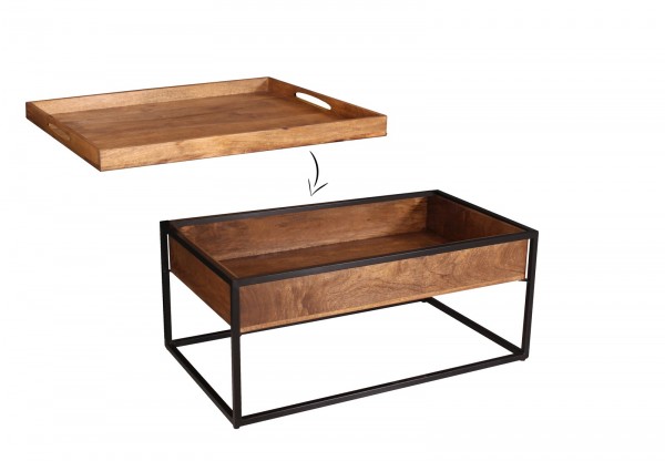 Sit Möbel Couchtisch (PANAMA) 09251-01 (natur mit antikschwarz) Preisnachlass
