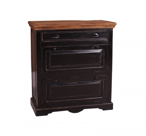 Sit Möbel Dielen-Set (CORSICA) 18000-30 (schwarz mit honigfarbiger Deckplatte) Black Friday Preise