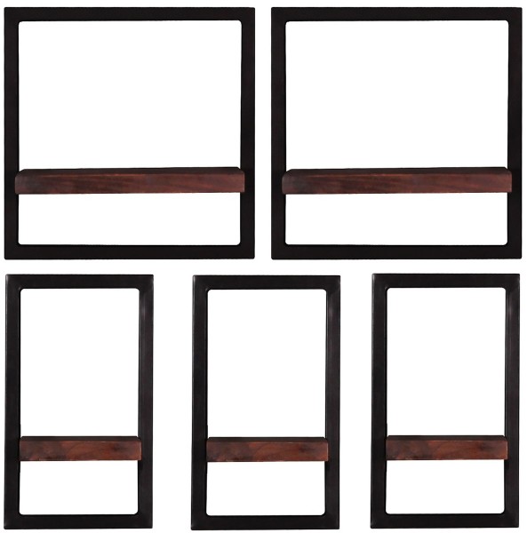 Sit Möbel Wandregal-Set, 5-teilig (ALMIRAH) 05100-17 (braun, schwarz) Im Verkauf