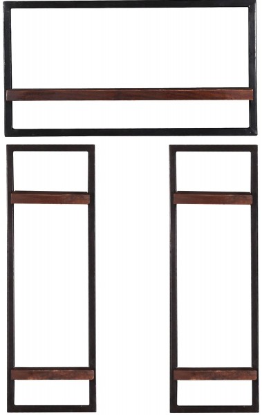 Sit Möbel Wandregal-Set, 3-teilig (ALMIRAH) 05100-12 (braun, schwarz) Letzte 2 Tage
