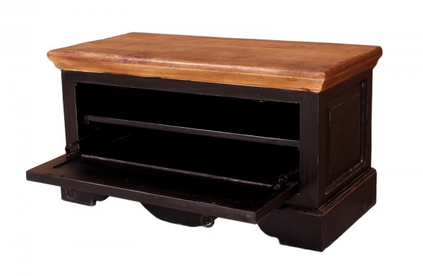 Sit Möbel Dielen-Set (CORSICA) 18000-32 (schwarz mit honigfarbiger Deckplatte) Weihnachtsangebot