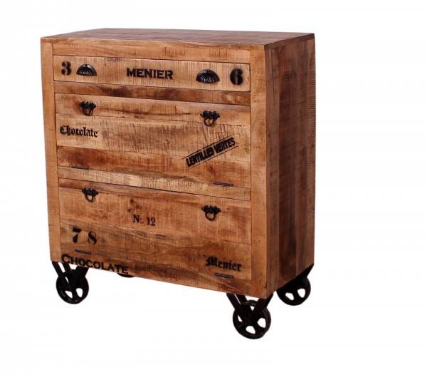 Sit Möbel Dielen-Set (RUSTIC) 18000-50 (natur antik mit antikschwarzen Beschlägen) Räumungsverkauf
