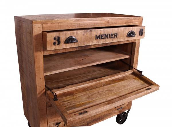 Sit Möbel Dielen-Set (RUSTIC) 18000-50 (natur antik mit antikschwarzen Beschlägen) Räumungsverkauf